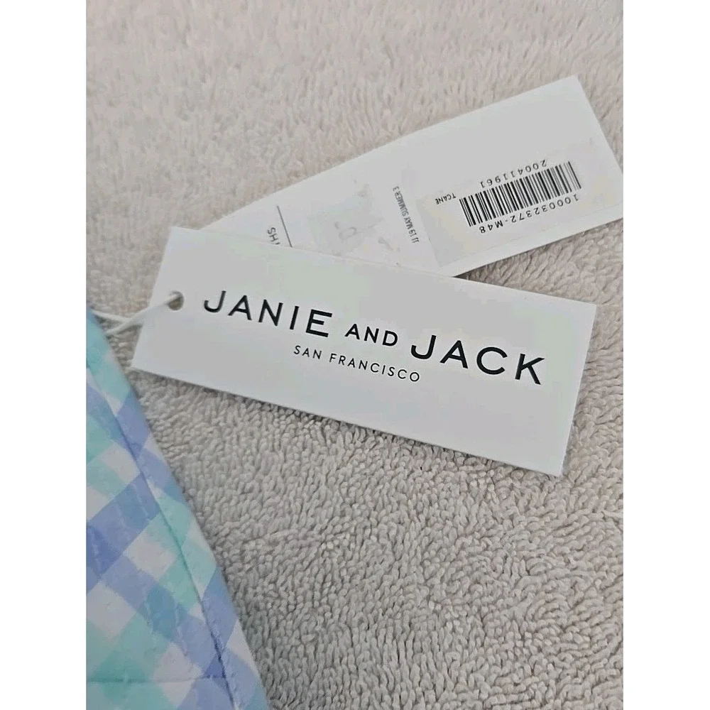 Jane And‎ Jack Infant Bucket Hat Size 3/6M  Blue Plaid